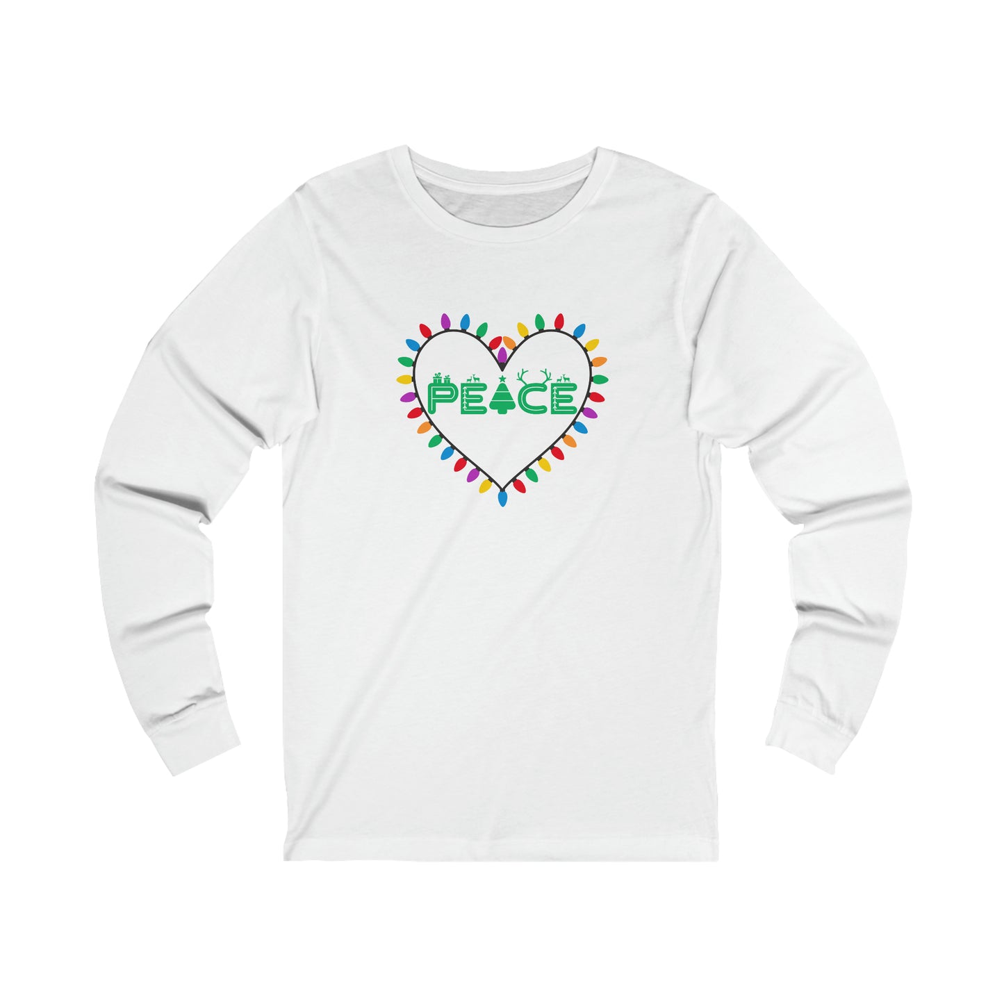 Christmas Peace Long Sleeve Shirt, Merry Christmas Long Sleeve Shirt, Christmas Shirt, Cute Winter Sweatshirt, Xmas Santa, Christmas Gift