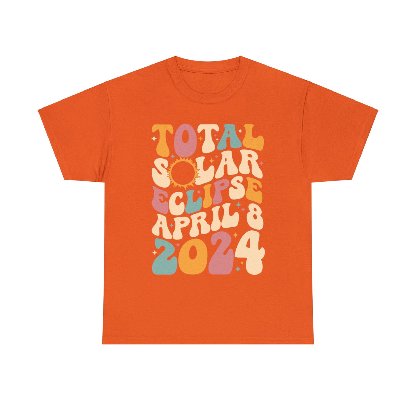 Hip Retro Tee with Total Solar Eclipse April 8 2024, Astronomical Shirt, Retro Groovy Total Solar Eclipse T-Shirt, April 8 2024 Science Tee