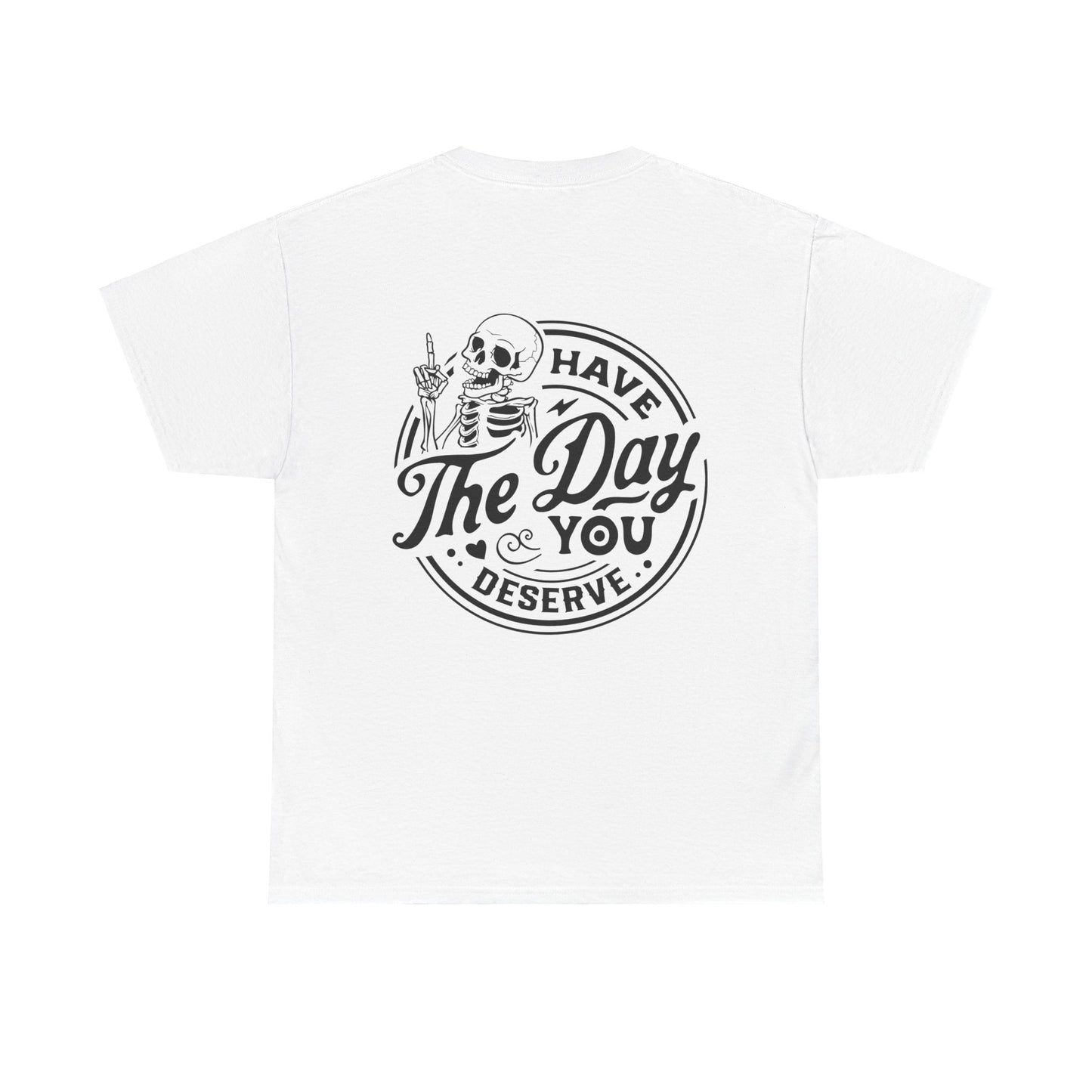 Have the Day you Deserve Tshirt - Peace Sign Skeleton Graphic Tee, Vintage Inspired Graphic Tee - Peace Sign Skeleton