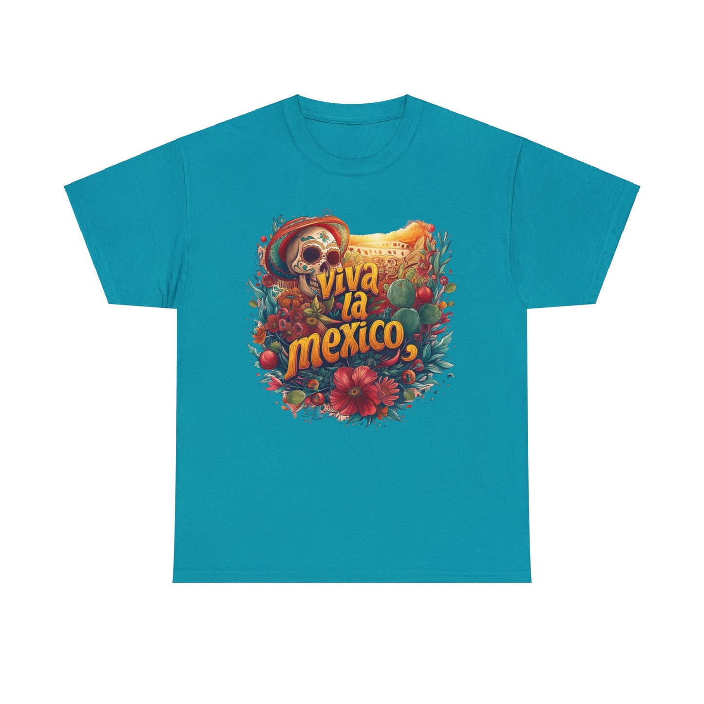 Colorful Viva la Mexico Cinco de Mayo Shirt - Mexican Holiday Apparel, Cinco de Mayo Fiesta Attire - Viva la Mexico Graphic Tee