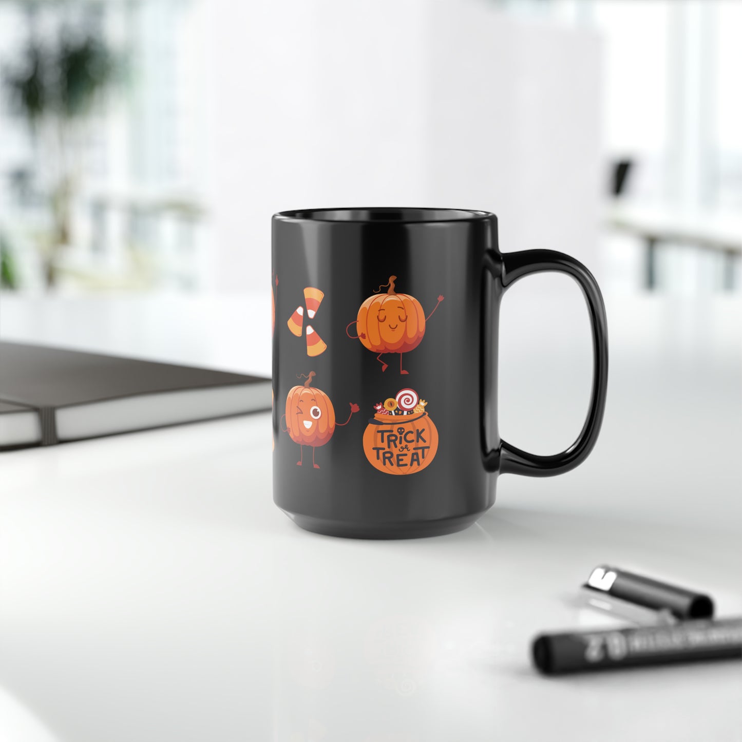 Halloween Mug - Funny Coffee Mug - Ceramic Mug - Gift for Him - Gift for Her - Black Mug, 15oz