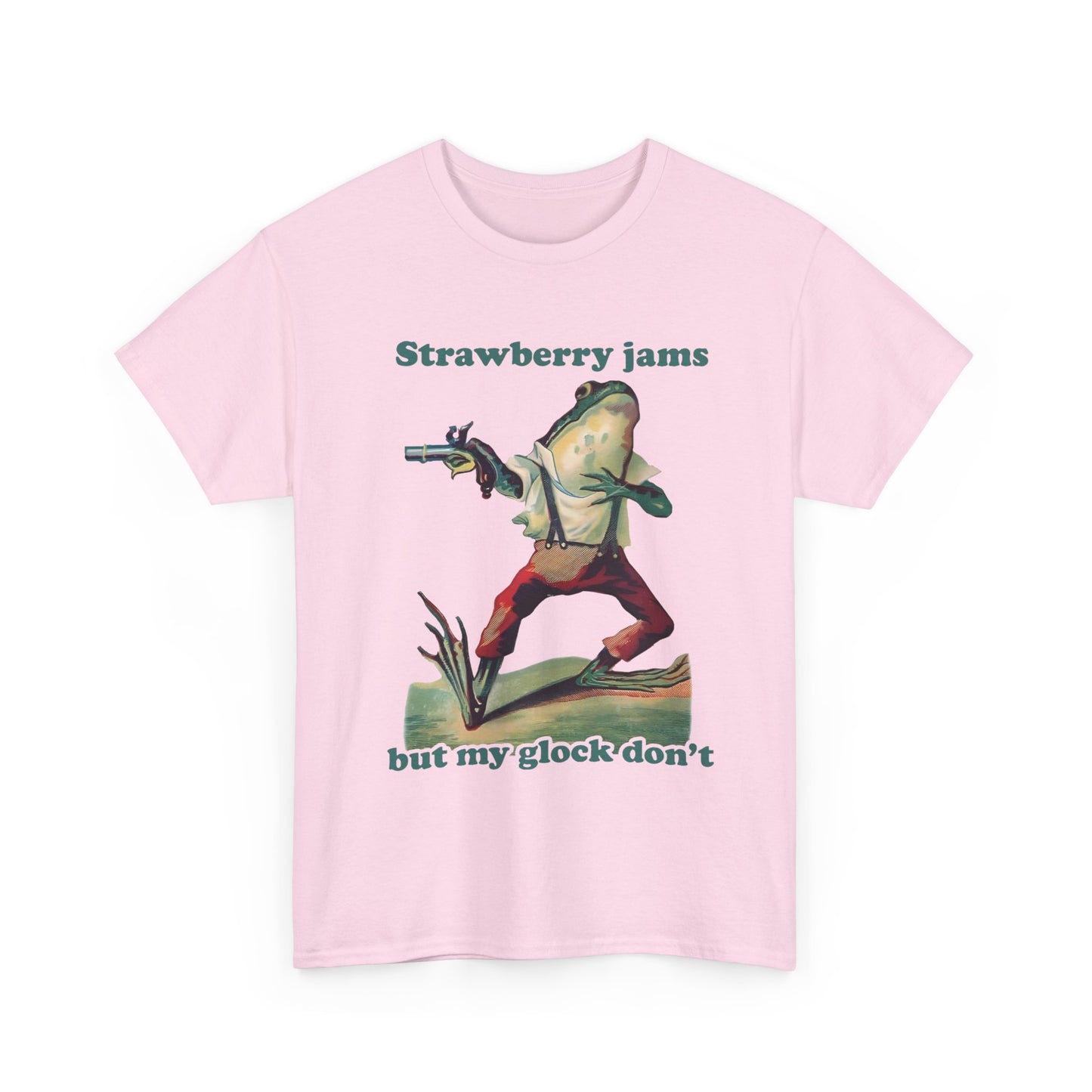 Strawberry Jams But My Glock Don't Funny Tshirt - Hilarious Tee for Gag Gift