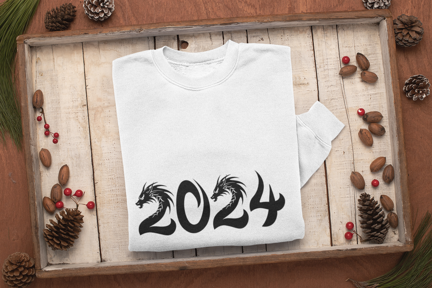 2024 Year of the Dragon Sweatshirt, New Years Sweatshirt, New Years Eve Tshirt New Year Shirt 2024 CHEERS Shirt CHEERS Sweatshirt