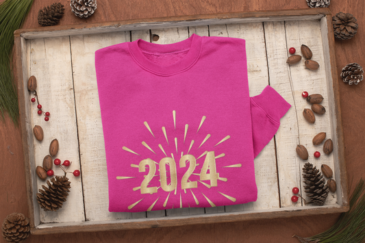 2024 Sweatshirt, New Years Shirt, New Years Sweatshirt Happy New Year Shirts 2024 New Years Eve Tshirt Cheers Shirt  Christmas Sweater