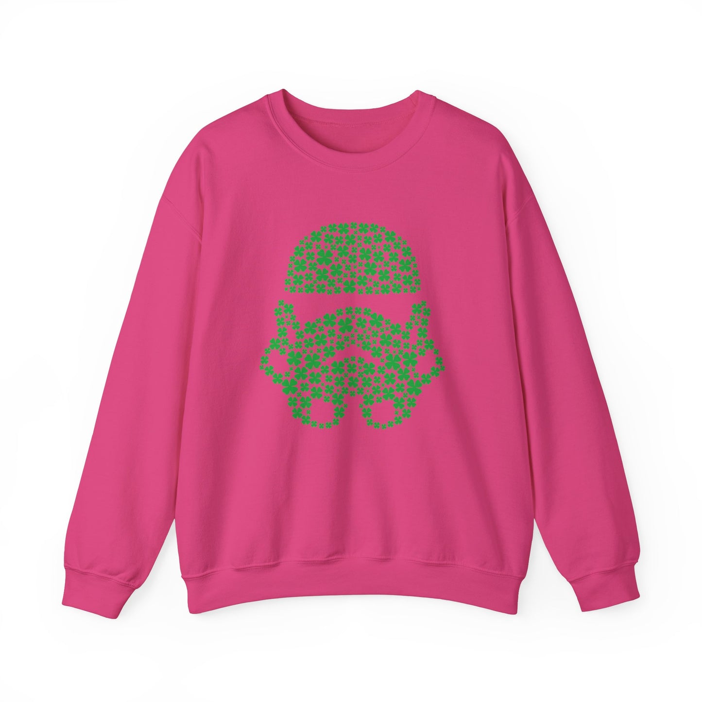 Galactic Love Defender Sweatshirt - Stormtrooper Clover Edition for St. Patrick's Day, St Pattys Day Sweatshirt, Four Leaf Clover Sweater