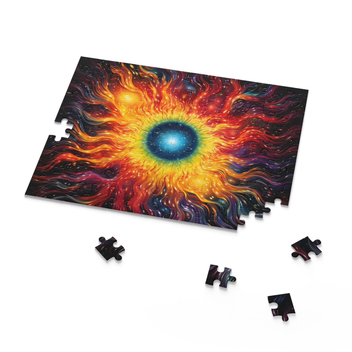 Handmade Nebula Exploding in Paint Puzzle - Unique Space Jigsaw Puzzle, Galaxy Inspired Puzzle - Nebula Exploding in Paint Art Puzzle