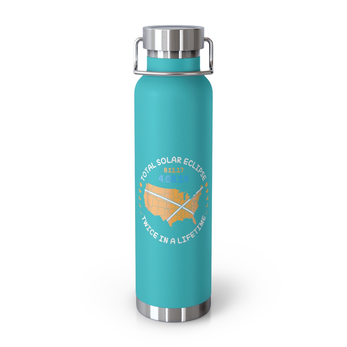 Rare Opportunity: Twice in a Lifetime Total Solar Eclipse Copper Vacuum Insulated Bottle, 22oz, Limited Edition Eclipse Collection