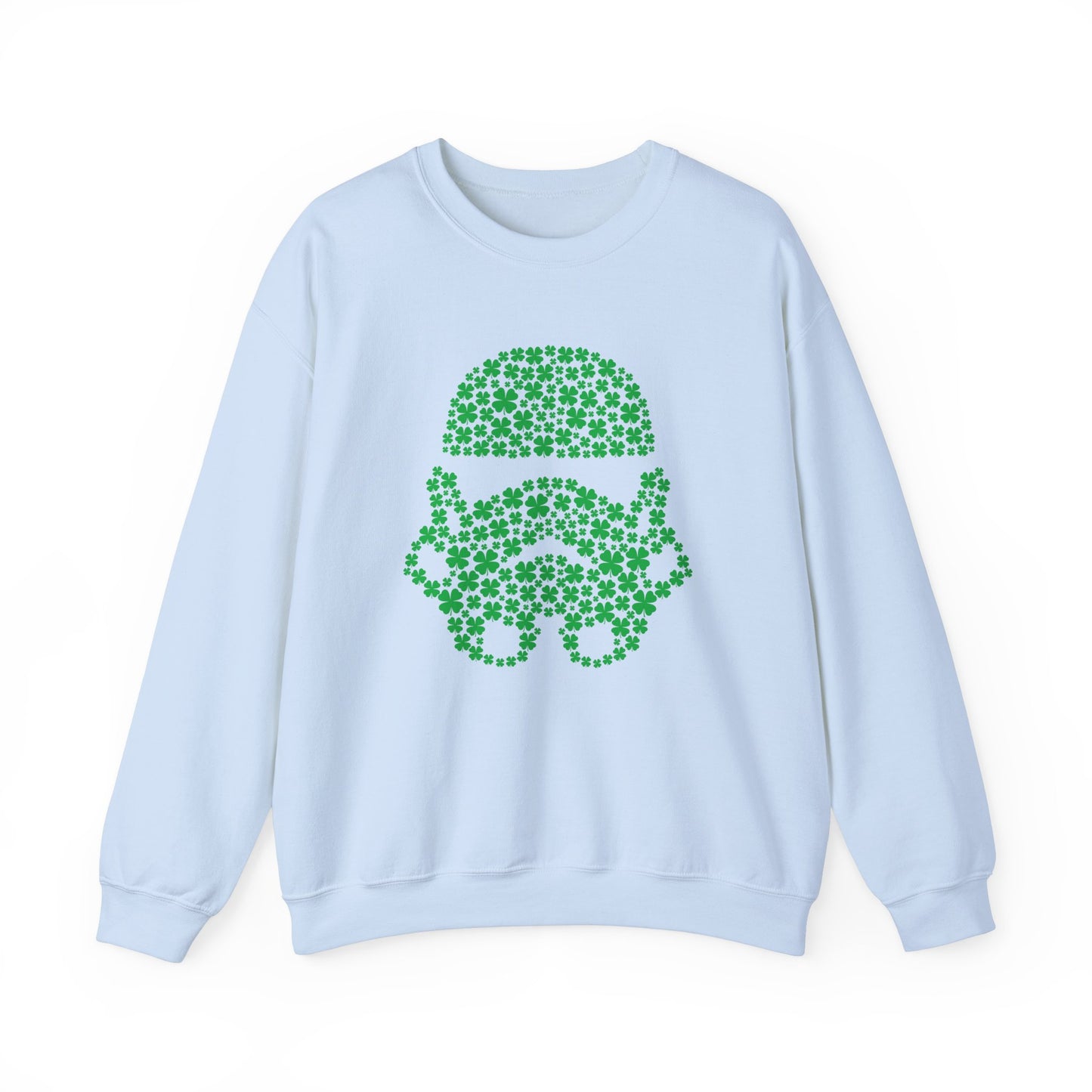 Galactic Love Defender Sweatshirt - Stormtrooper Clover Edition for St. Patrick's Day, St Pattys Day Sweatshirt, Four Leaf Clover Sweater