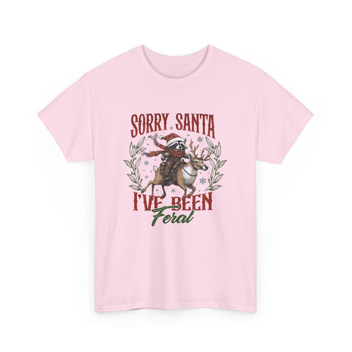 Sorry Santa I've Been Feral Tshirt, Racoon Christmas Sweatshirt, Reindeer Christmas T-shirt, Racoon Cute Shirt, Funny Racoon Christmas Tee