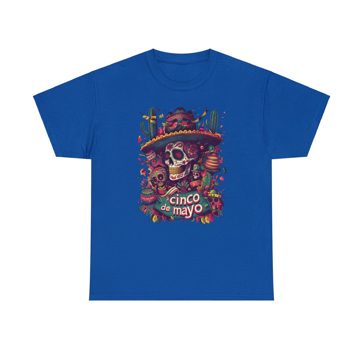 Unique Day of the Dead Apparel for Your Cinco de Mayo Festivities, Colorful Cinco de Mayo Shirt Featuring Day of the Dead Design