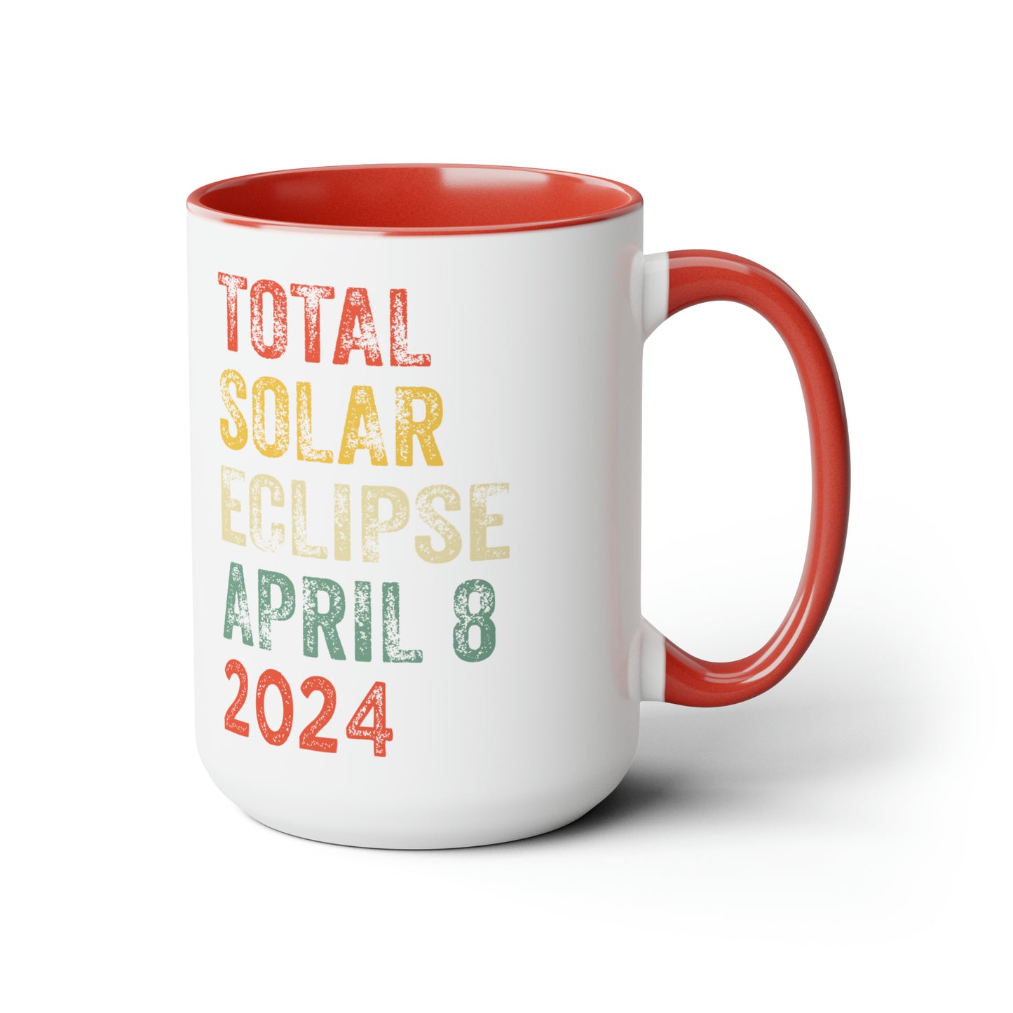 Collectible 15 oz Mug for Solar Eclipse Enthusiasts, Vintage Style - Total Solar Eclipse April 8 2024, Total Solar Eclipse April 8 2024 Mug