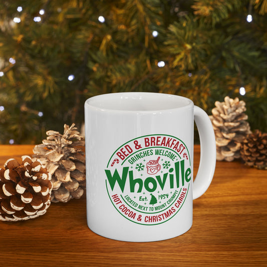 Whoville Bed & Breakfast, Coffee Mugs, Christmas Mugs, Funny Coffee Mugs, Christmas Coffee Cups, Coffee Mugs, Trendy Mugs, Grinch Mugs