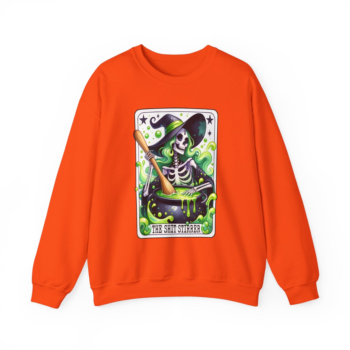 Witch Tarot Card Sweatshirt, Skeleton Witch Sweatshirt, Unisex Tarot Card Shirt, Book Lover Gift, Bookish Gift,Tarot Lover Sweatshirt