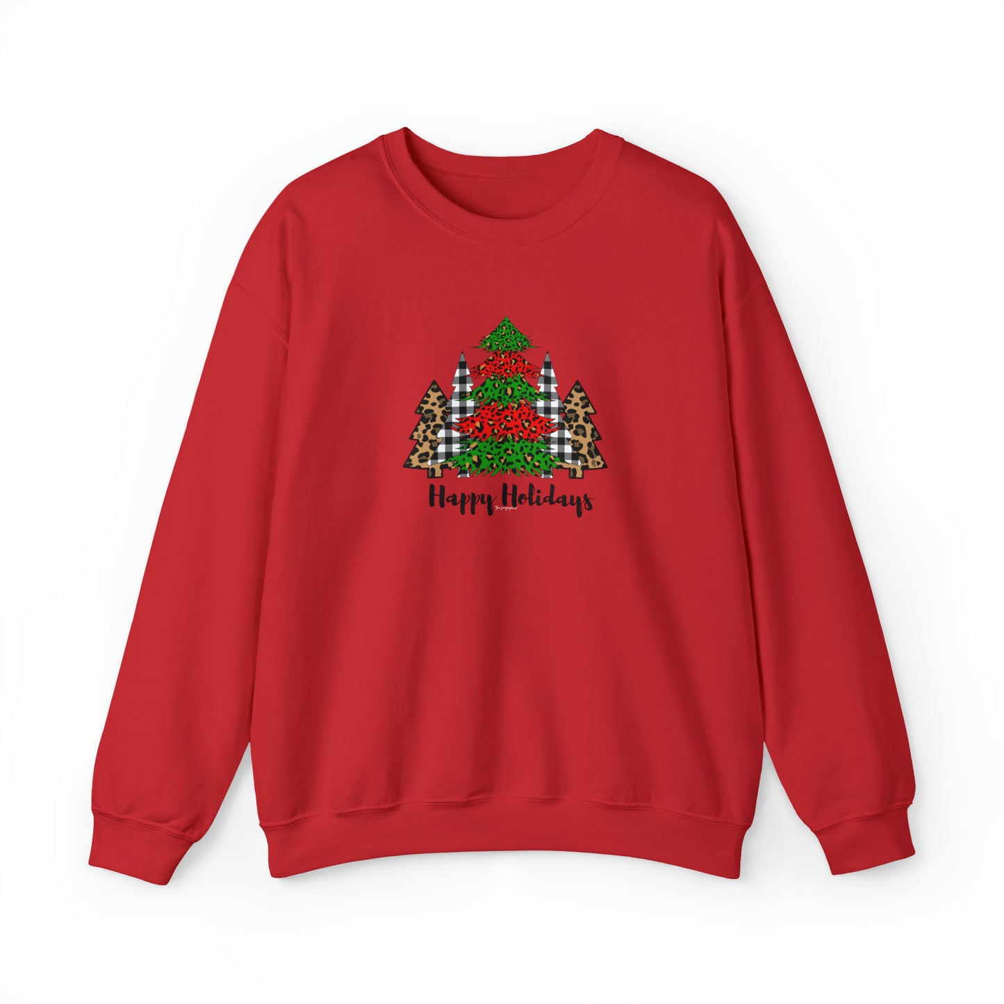 Buffalo Plaid Christmas Sweatshirt,Happy Holidays Shirt,Christmas T-shirt,Christmas Family Shirt,Christmas Gift,Holiday Gift,Leopard Shirt