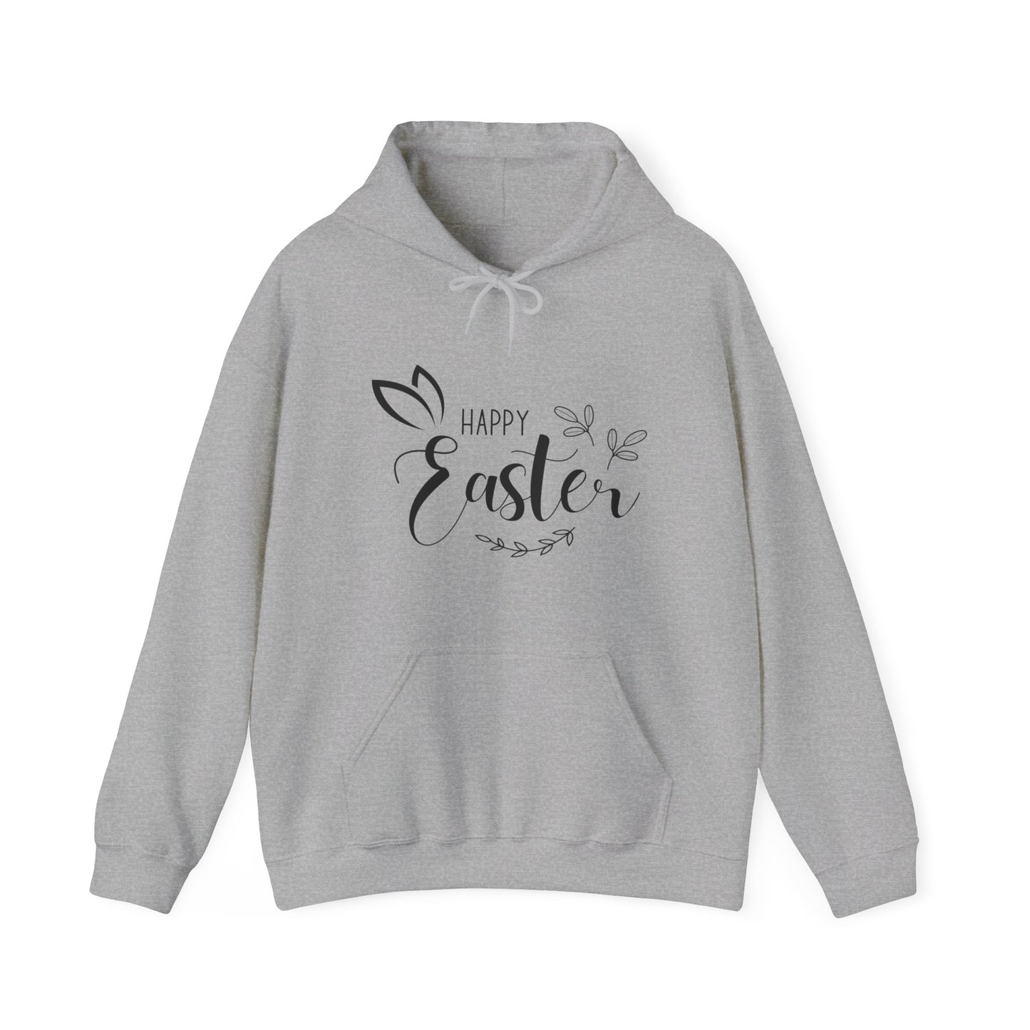 Happy Easter Hooded Sweatshirt, Happy Easter Bunny Sweatshirt, Bunnies Sweatshirt, Flowers Print Bunnies, Leopard Bunny Sweatshirt