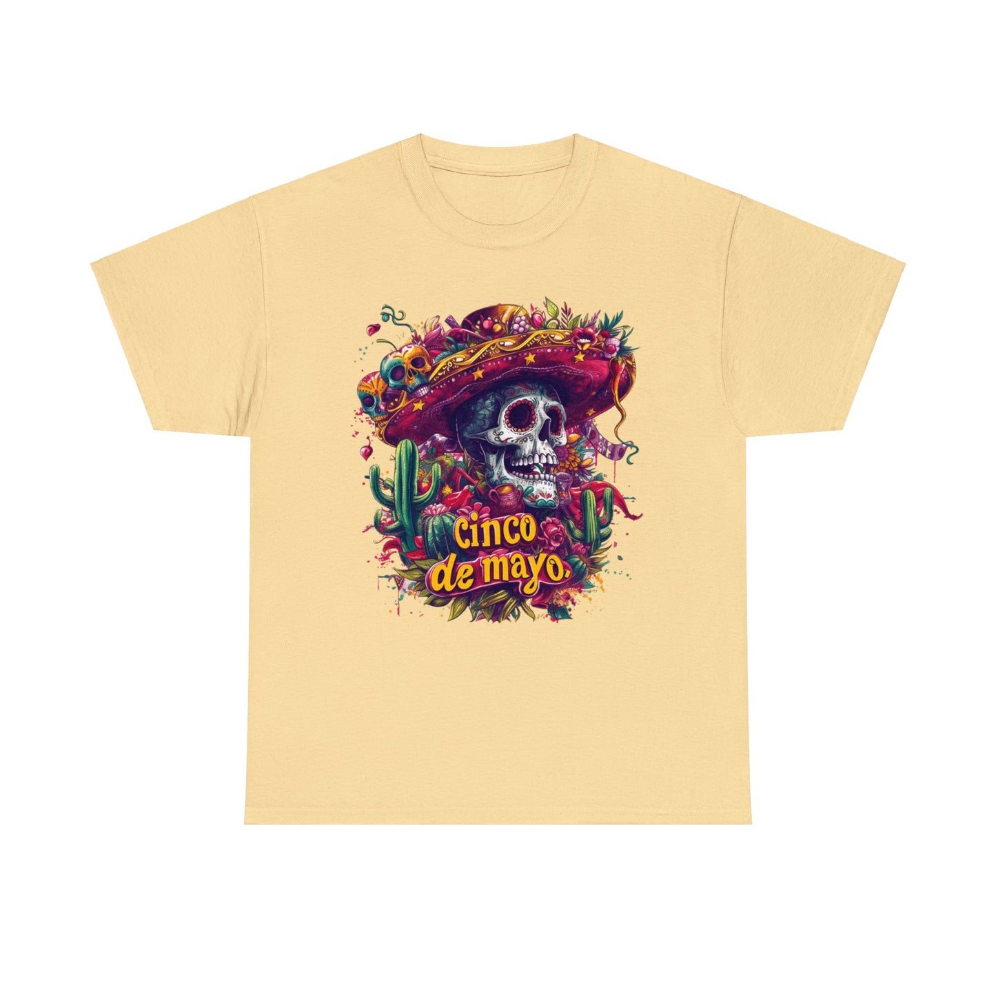 Day of the Dead Inspired Cinco de Mayo Shirt, Skull in Sombrero, Fun Party Tee, Festive Cinco de Mayo Shirt - Unique Mexican Holiday Tee