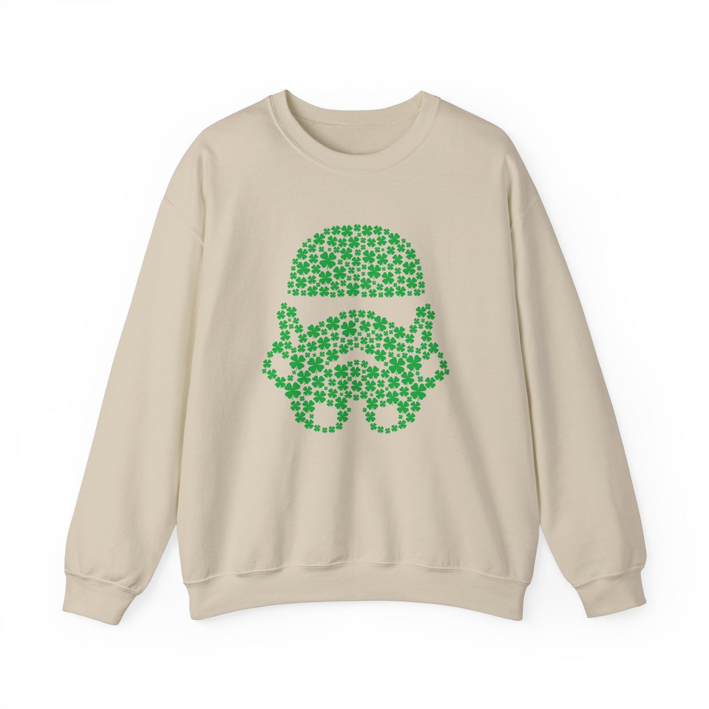 Galactic Love Defender Sweatshirt - Stormtrooper Clover Edition for St. Patrick's Day, St Pattys Day Sweatshirt, Four Leaf Clover Sweater