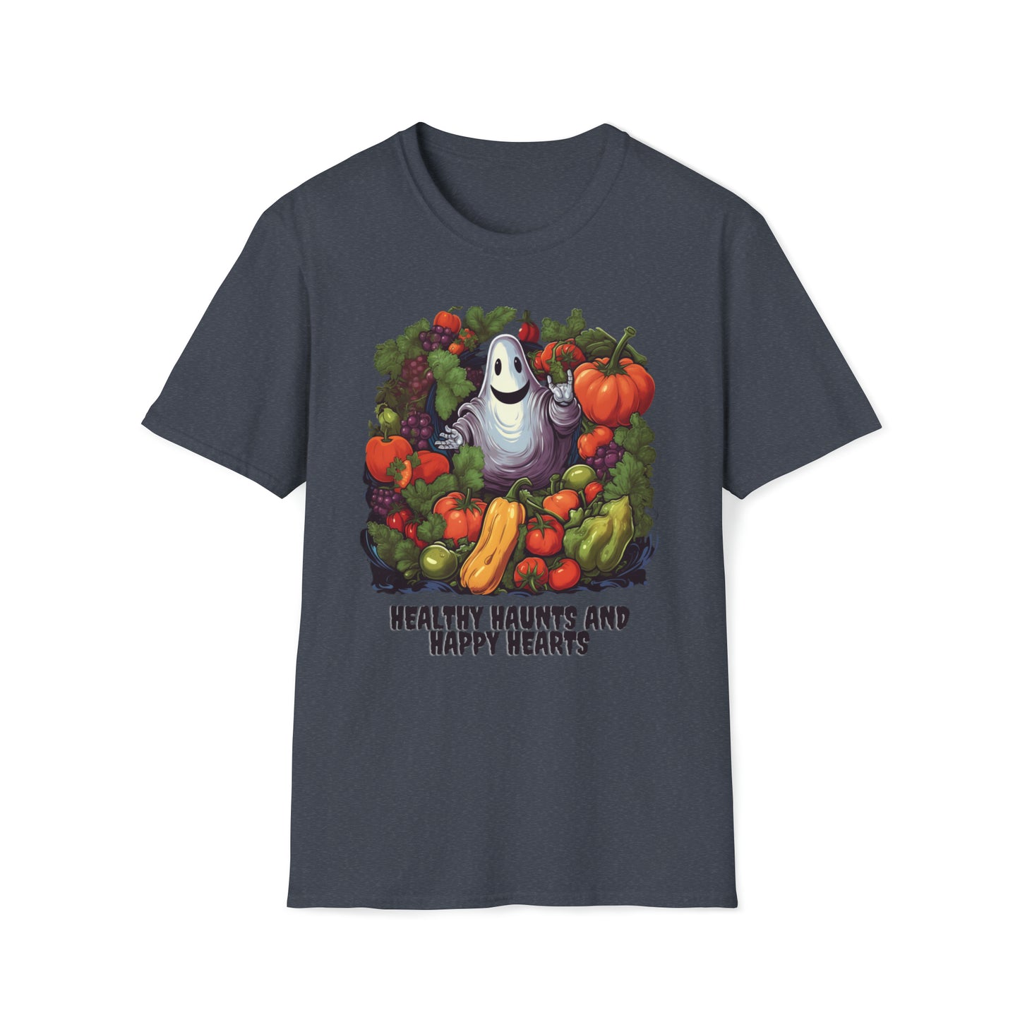 Healthy Haunts and Happy Hearts,  Retro Halloween Shirt, Retro Fall Shirt, Vintage Halloween,Womens Halloween, Mens Halloween, Ghost T-Shirt