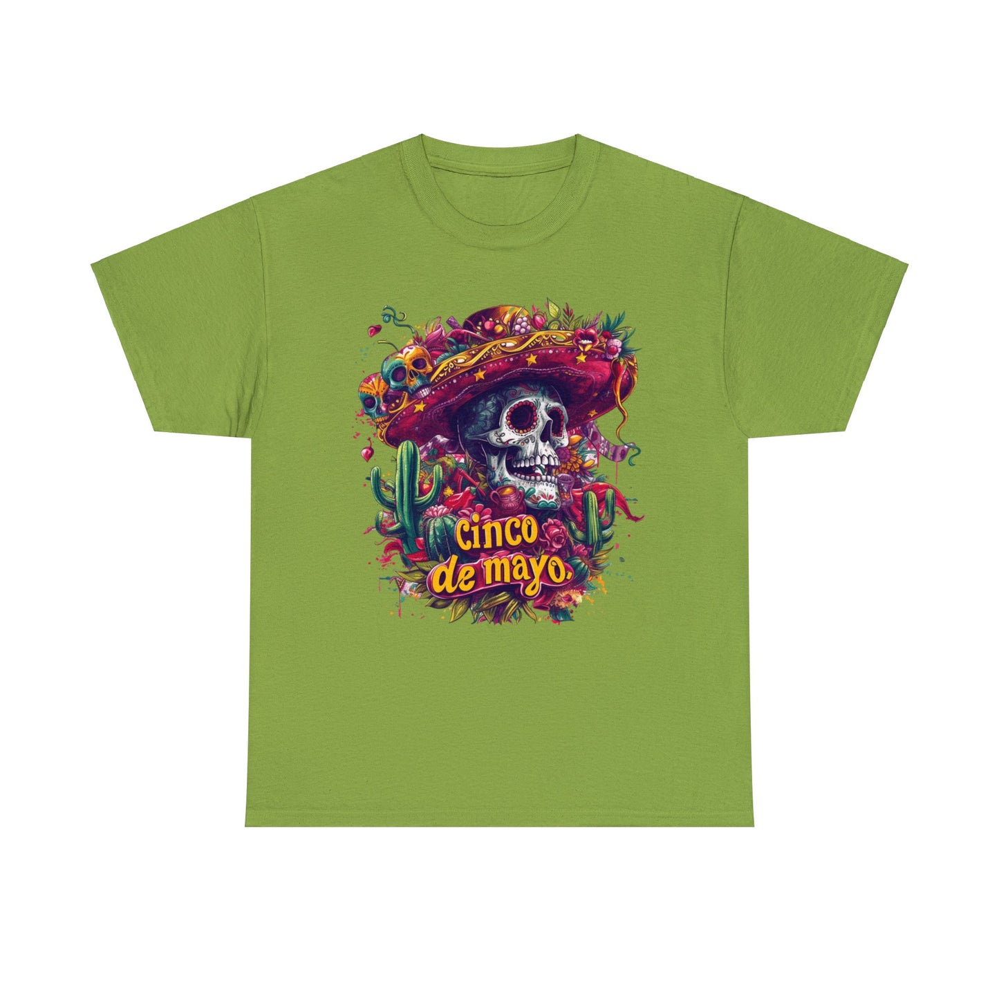 Day of the Dead Inspired Cinco de Mayo Shirt, Skull in Sombrero, Fun Party Tee, Festive Cinco de Mayo Shirt - Unique Mexican Holiday Tee