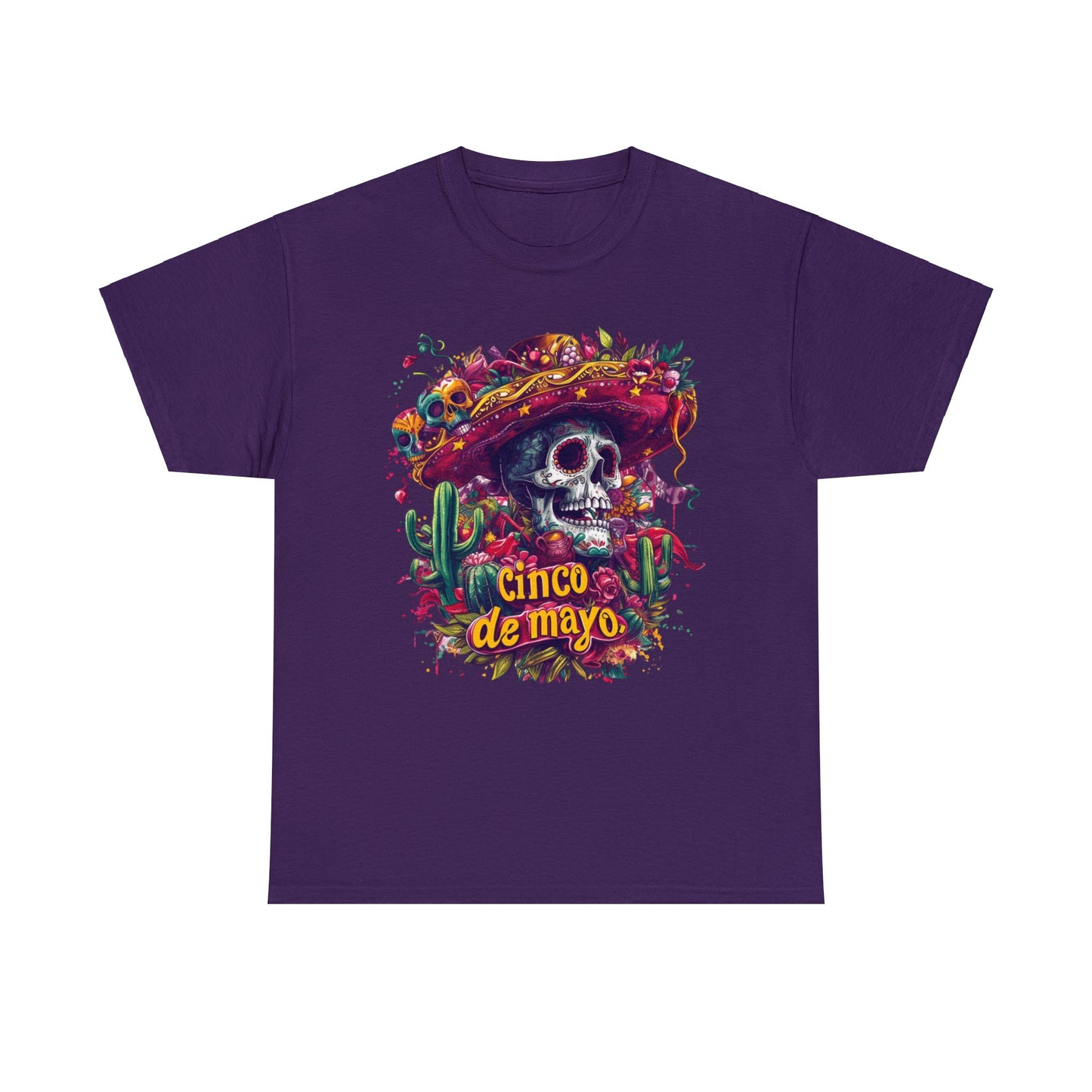 Day of the Dead Inspired Cinco de Mayo Shirt, Skull in Sombrero, Fun Party Tee, Festive Cinco de Mayo Shirt - Unique Mexican Holiday Tee