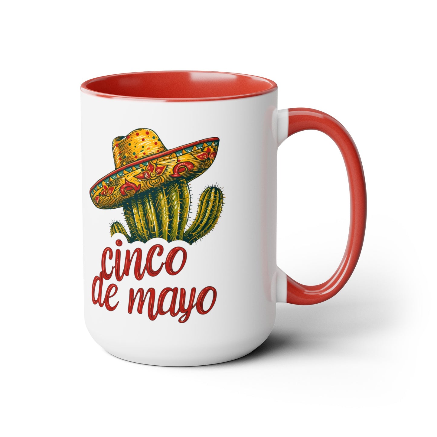 Muy Bueno Cactus Mug - Sombrero Rustic Pottery - 15 oz Drinkware, Festive Cactus Sombrero Mug - Cinco de Mayo 15 oz Cup