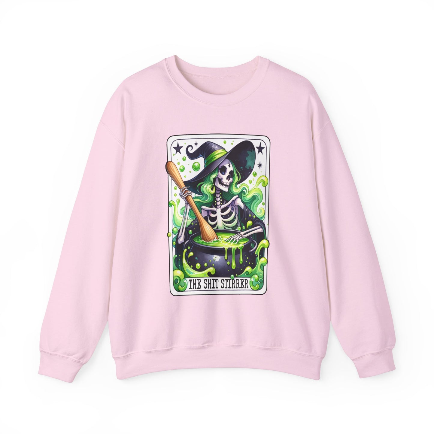 Witch Tarot Card Sweatshirt, Skeleton Witch Sweatshirt, Unisex Tarot Card Shirt, Book Lover Gift, Bookish Gift,Tarot Lover Sweatshirt