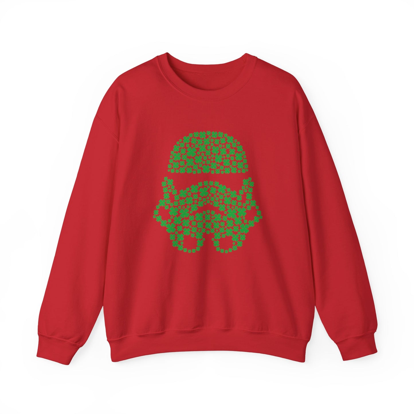 Galactic Love Defender Sweatshirt - Stormtrooper Clover Edition for St. Patrick's Day, St Pattys Day Sweatshirt, Four Leaf Clover Sweater