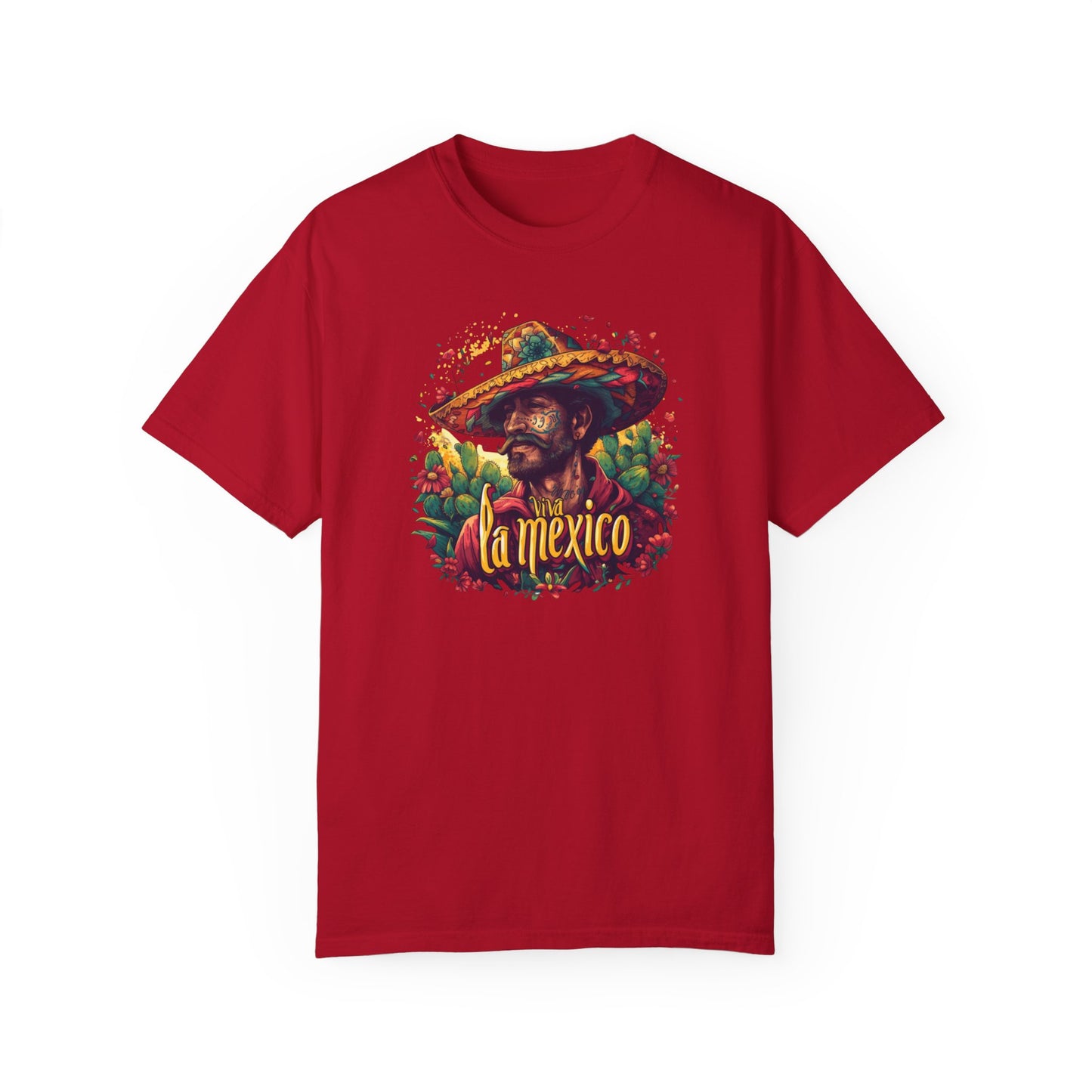 Viva La Mexico Tshirt: Mexican Cowboy Sombrero Graphic Tee, Fiesta Ready Tshirt, Mexican Cowboy in Sombrero Print