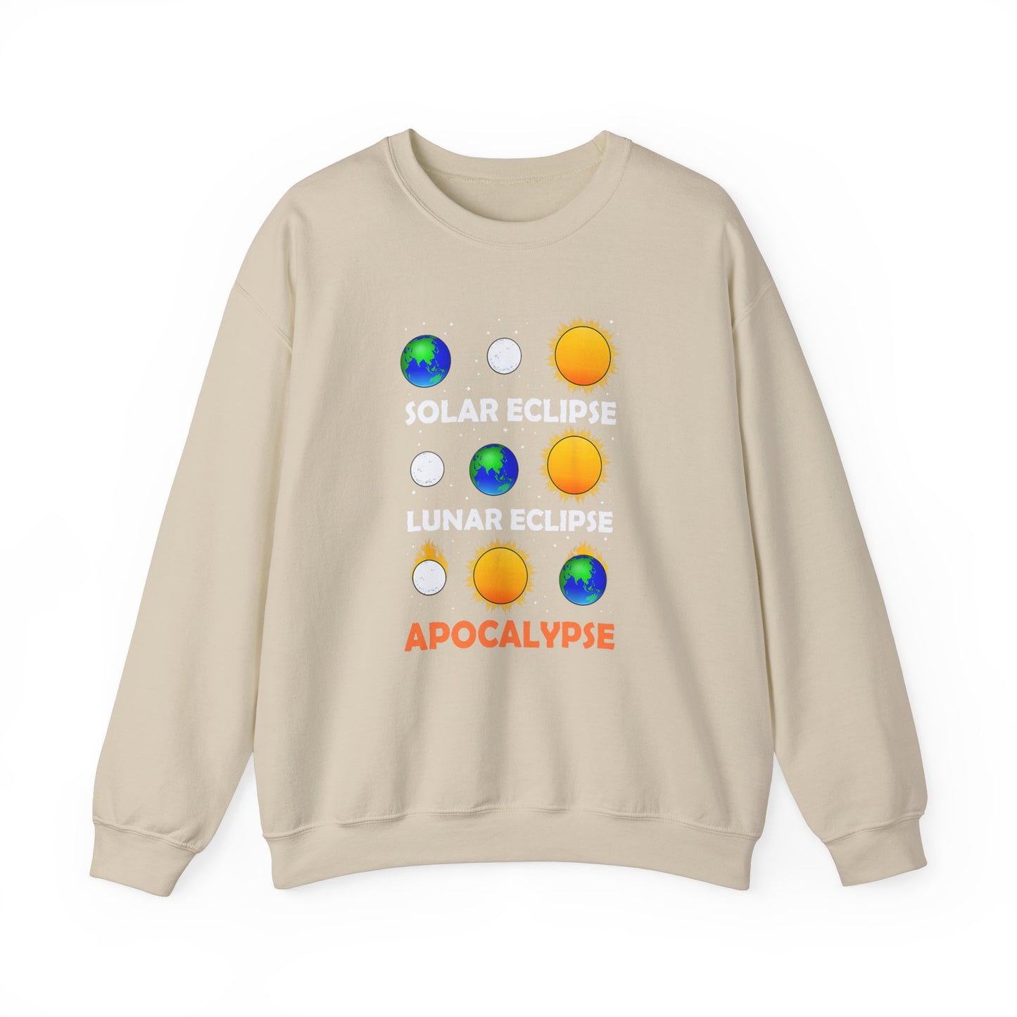 Eclipse Apocalypse 2024 Sweatshirt - A Cosmic Comedy Unleashed, Total Solar Eclipse 2024 Shirt, America Totality, Moon Astronomy