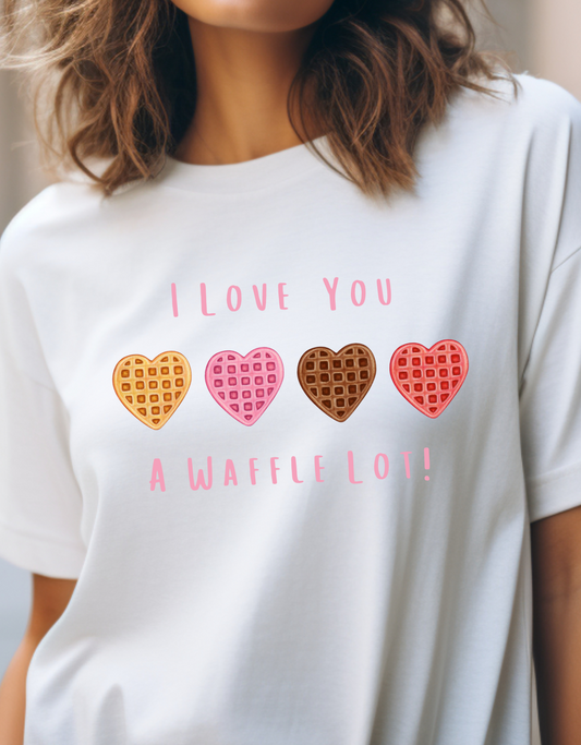 I Love You a Waffle Lot! Valentine's Day Shirt, Retro Valentines Day Shirt,Valentines Day Shirts For Woman, Valentines Day Gift,Waffle Shirt