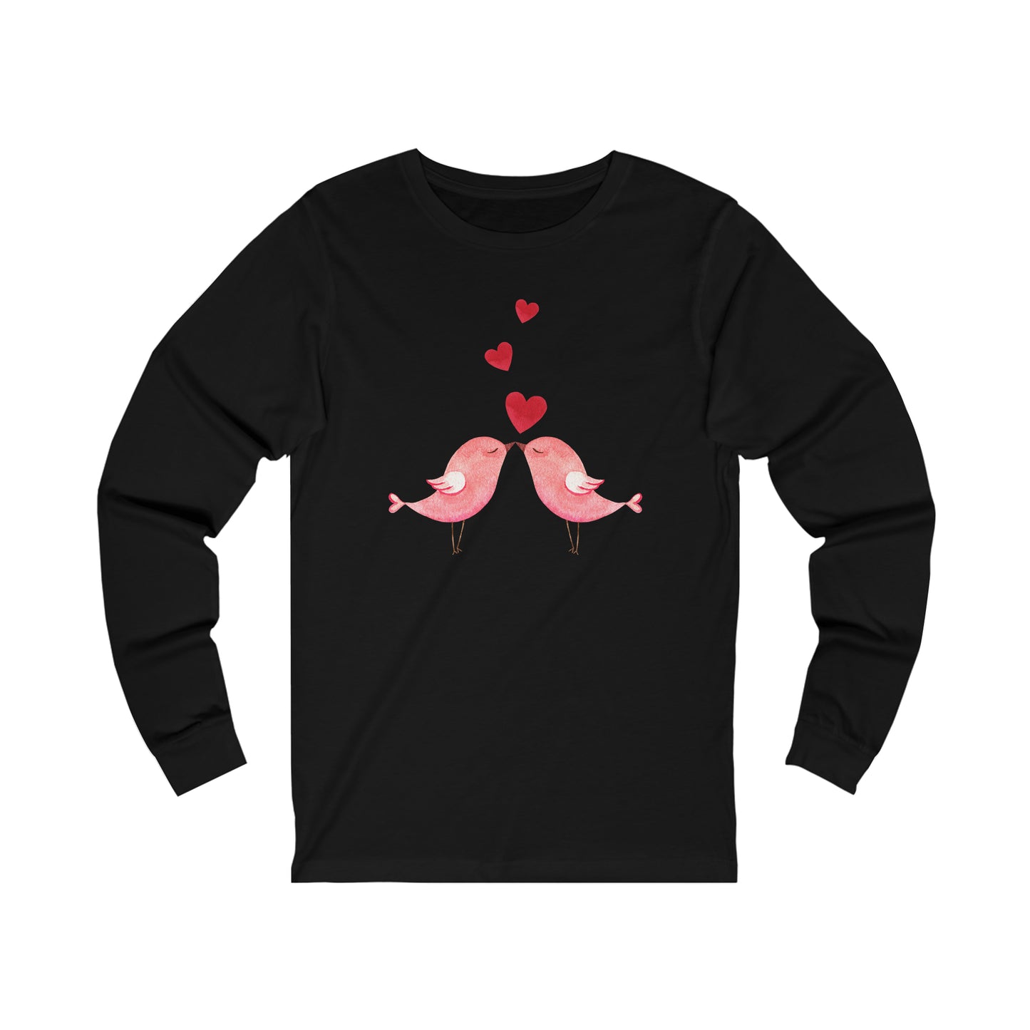 Valentine Love Birds Long Sleeve Shirt, alentines Day Long Sleeve, Lover Gift Long Sleeve, Couple Swearshirt, Valentines Day Gift Sweatshirt