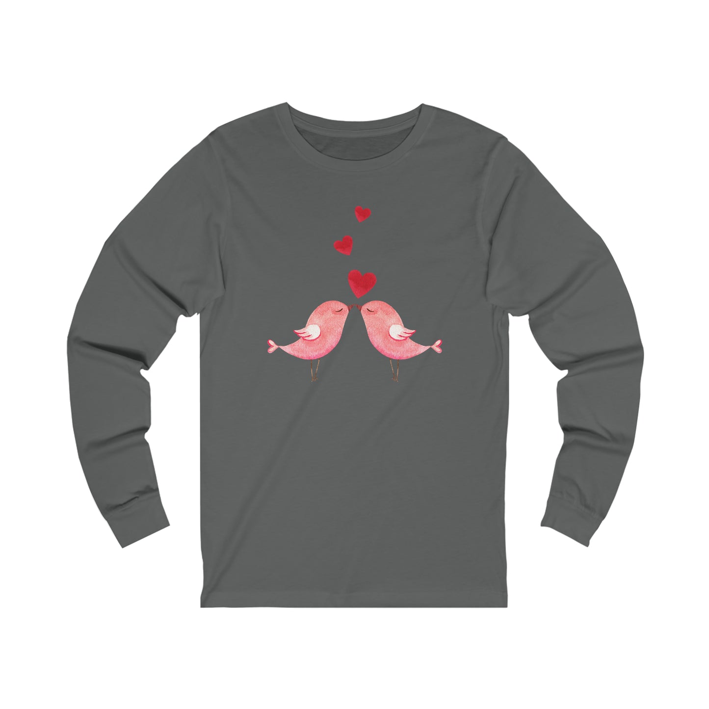 Valentine Love Birds Long Sleeve Shirt, alentines Day Long Sleeve, Lover Gift Long Sleeve, Couple Swearshirt, Valentines Day Gift Sweatshirt