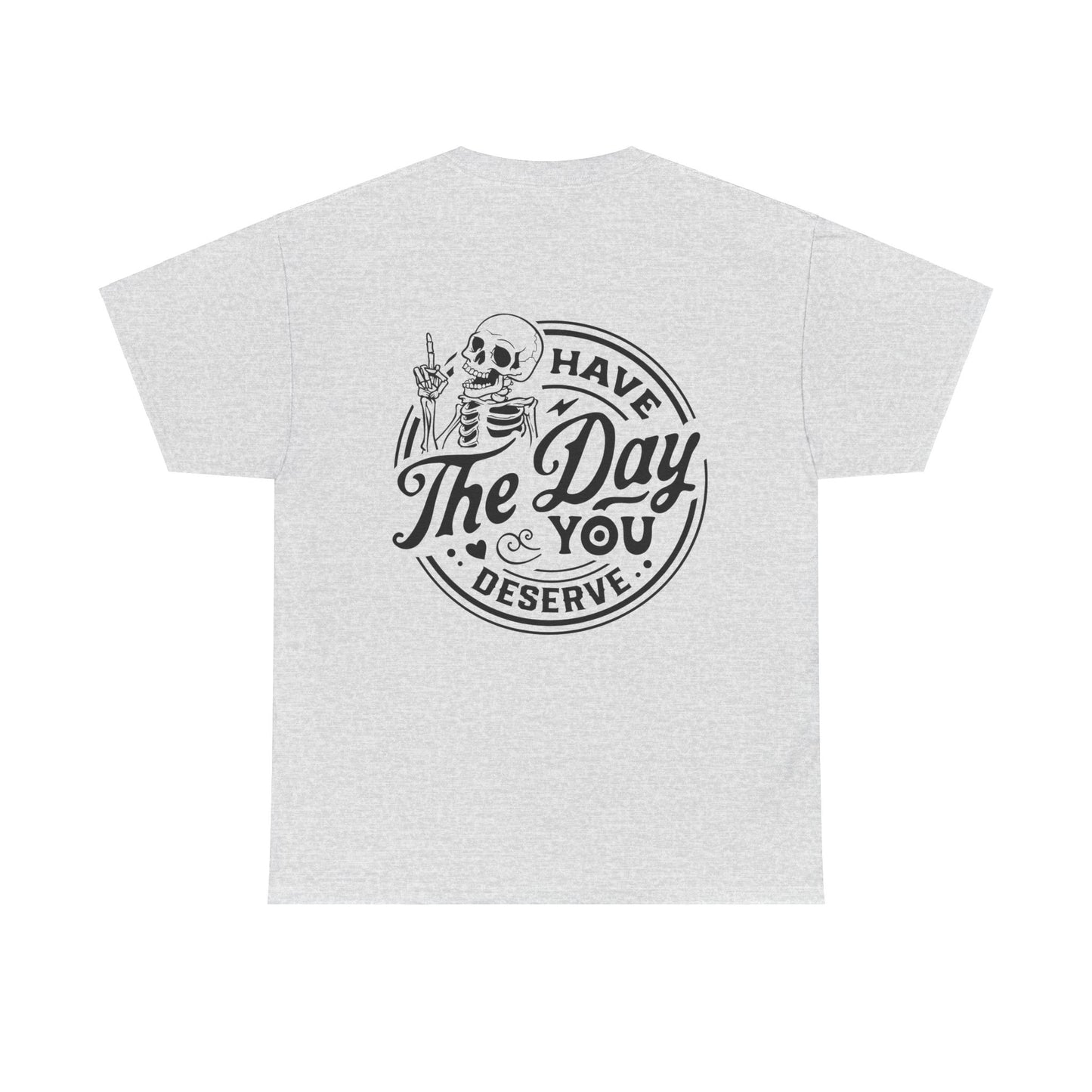 Have the Day you Deserve Tshirt - Peace Sign Skeleton Graphic Tee, Vintage Inspired Graphic Tee - Peace Sign Skeleton