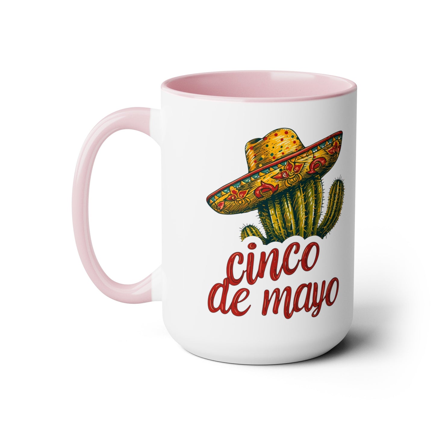 Muy Bueno Cactus Mug - Sombrero Rustic Pottery - 15 oz Drinkware, Festive Cactus Sombrero Mug - Cinco de Mayo 15 oz Cup