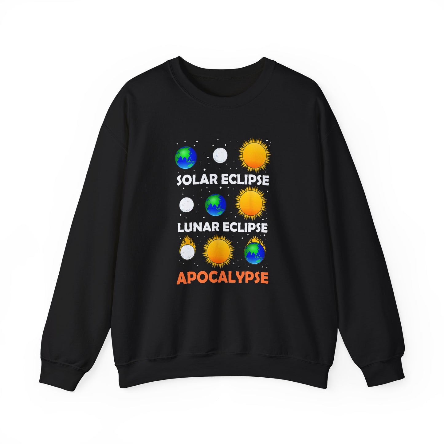 Eclipse Apocalypse 2024 Sweatshirt - A Cosmic Comedy Unleashed, Total Solar Eclipse 2024 Shirt, America Totality, Moon Astronomy