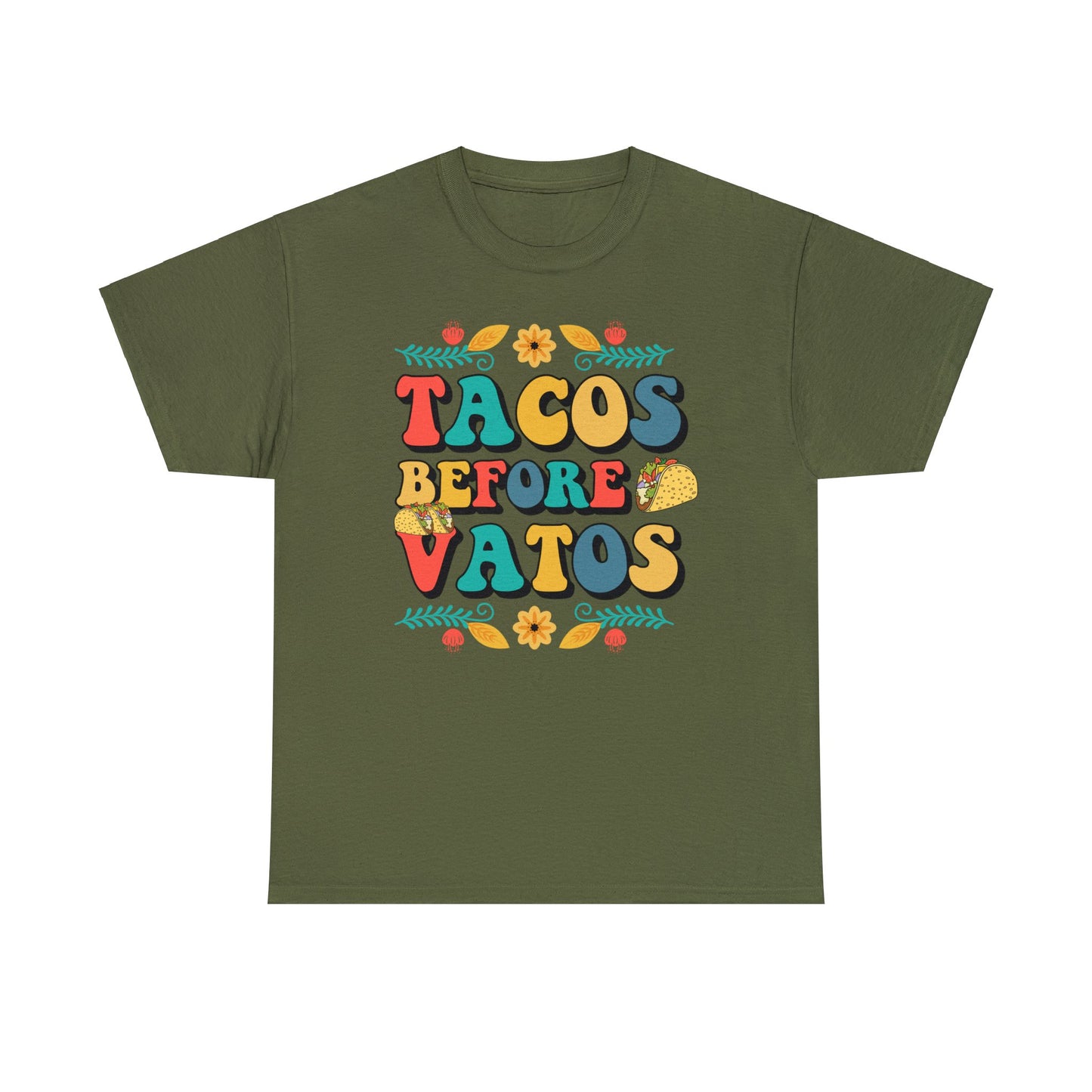 Fiesta Ready: Tacos Before Vatos Shirt for Cinco de Mayo Celebration, Cinco de Mayo Must-Have, Tacos Before Vatos Tee for Taco Lovers