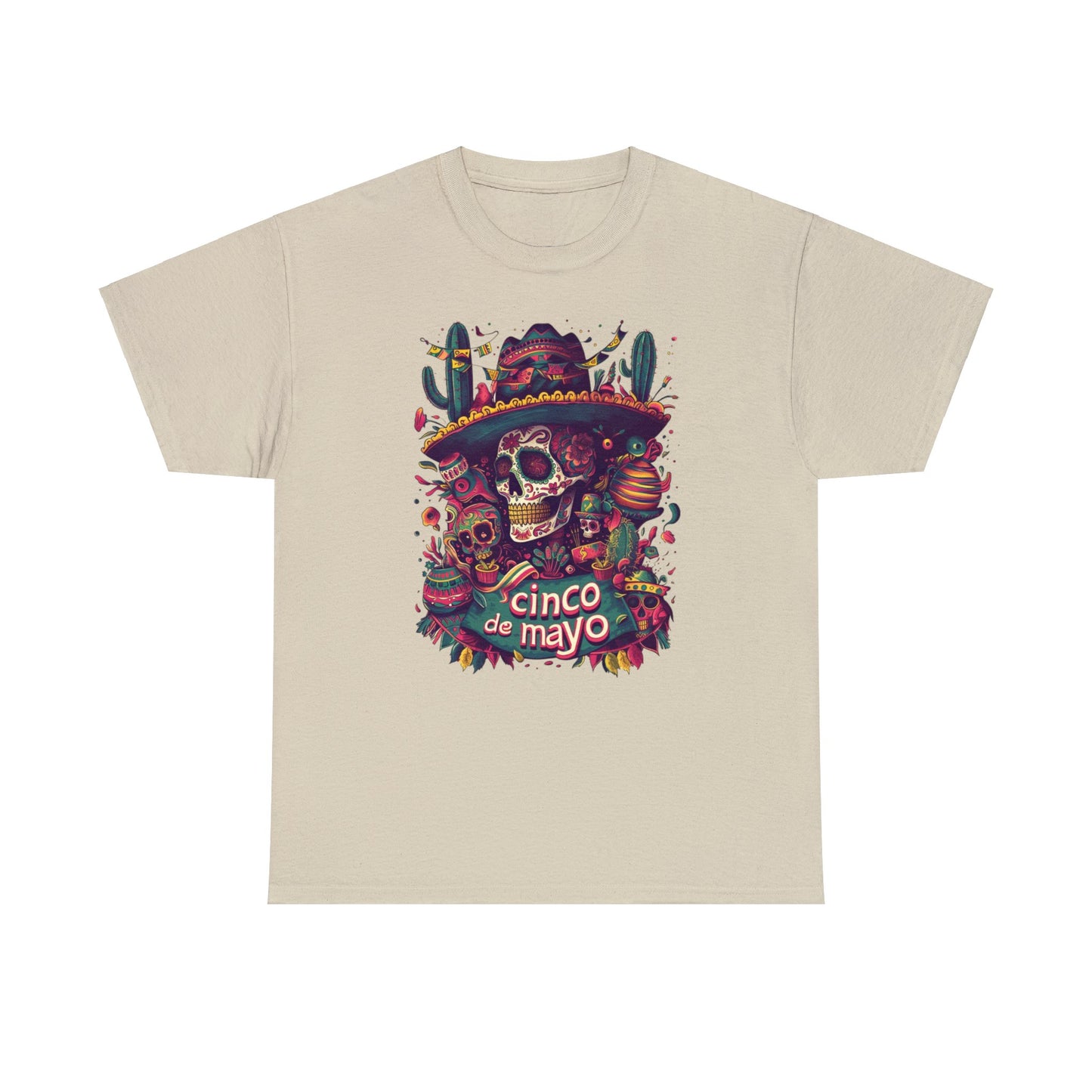 Unique Day of the Dead Apparel for Your Cinco de Mayo Festivities, Colorful Cinco de Mayo Shirt Featuring Day of the Dead Design