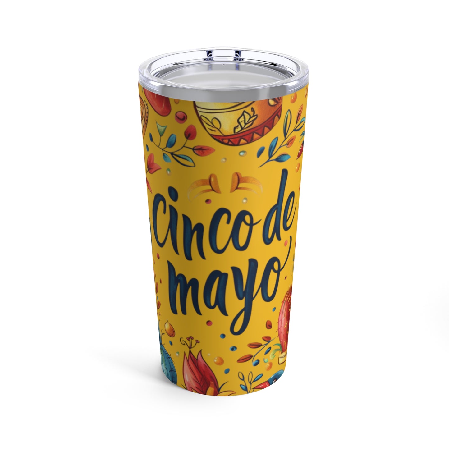 Fiesta Ready: Colorful Cinco de Mayo Tumbler for 20 oz Drinks, Vibrant Festively Decorated  Cinco de Mayo