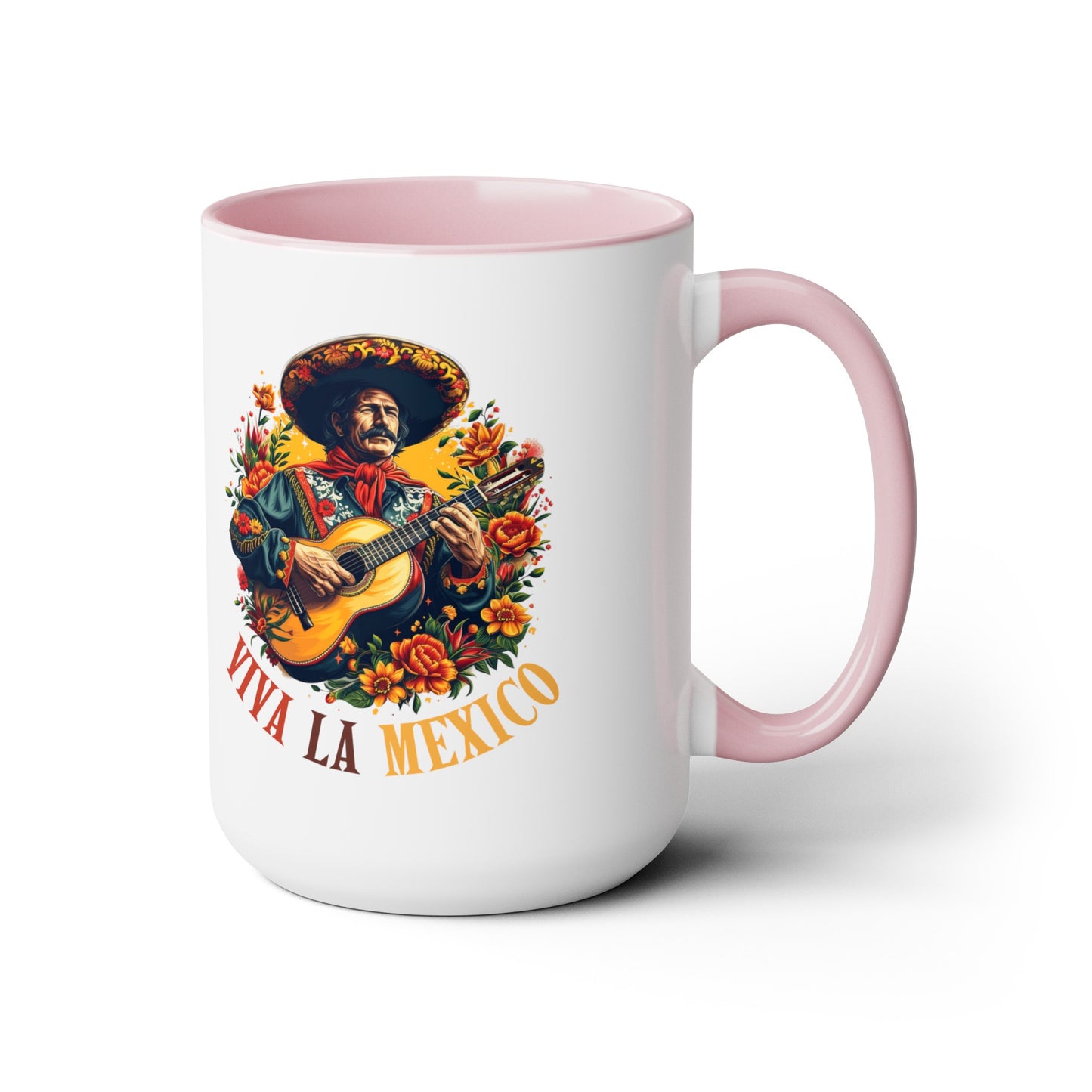 Viva La Mexico Mariachi Mug - Colorful 15 oz. Cup for Coffee Lovers, Fiesta Ready Mug - Viva La Mexico Mariachi Coffee Cup for Music Lovers