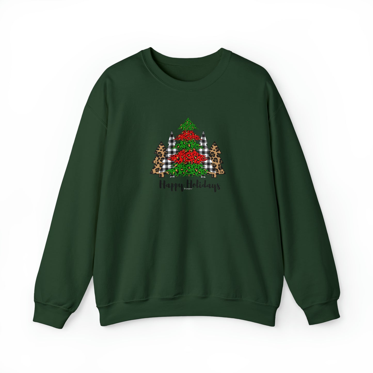 Buffalo Plaid Christmas Sweatshirt,Happy Holidays Shirt,Christmas T-shirt,Christmas Family Shirt,Christmas Gift,Holiday Gift,Leopard Shirt