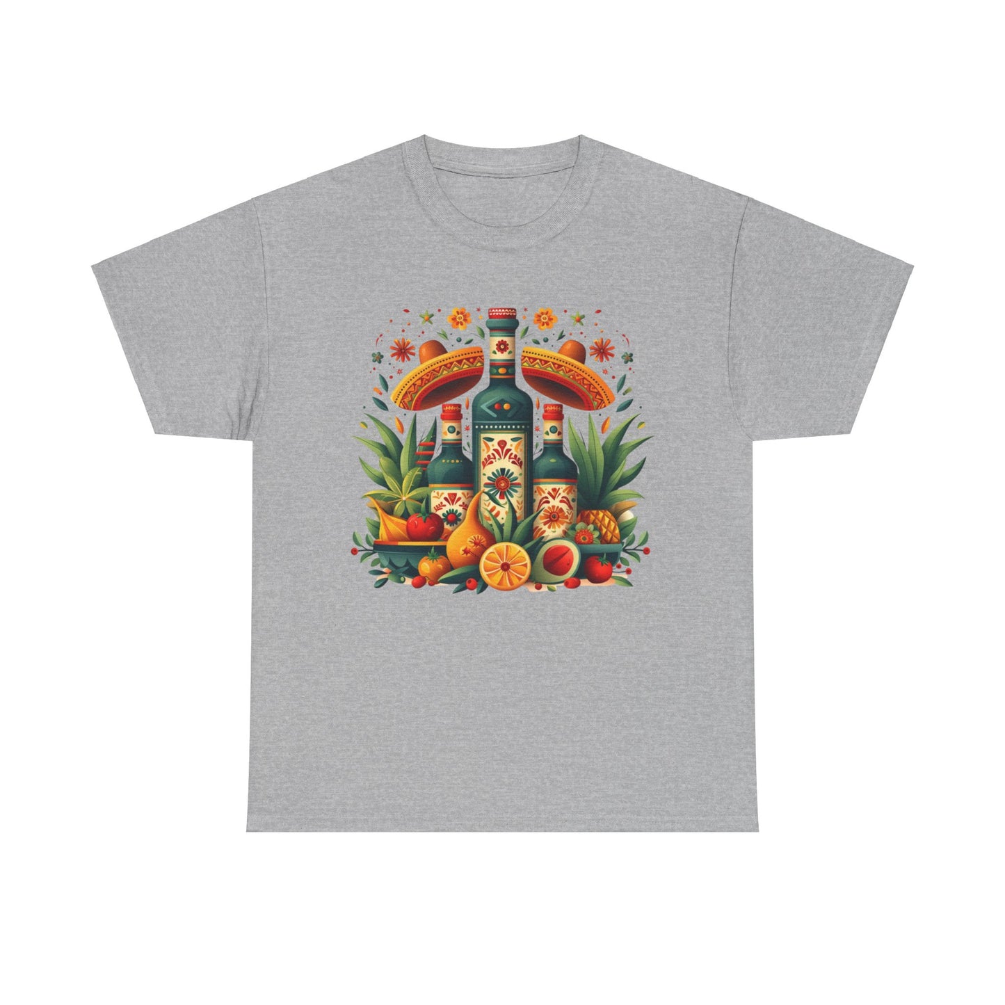 Cinco de Mayo Chic: Fun Fruit Bottles Sombrero Tee for Fiesta, Fiesta Ready, Fruit Bottles and Sombrero T-shirt for Cinco de Mayo