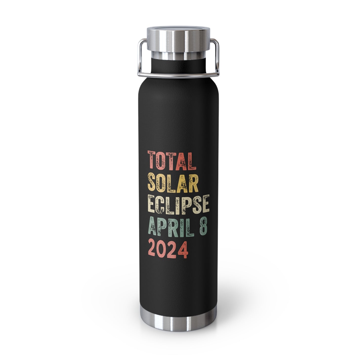 Vintage Copper Insulated Bottle, 22oz, Total Solar Eclipse April 8 2024 Design, Collectible Vintage with Total Solar Eclipse April 8 2024