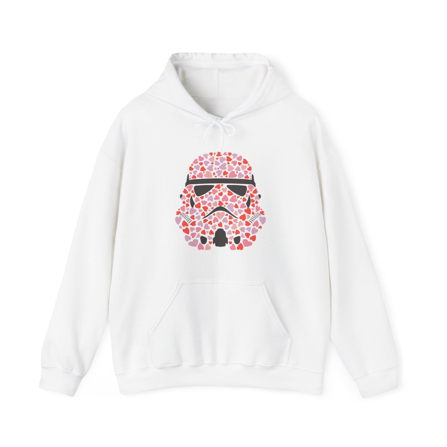 Valentine Hooded Sweater, Love Stormtrooper Hearts Sweatshirt, Force Sweatshirt, Stormtrooper Love Apparel, Valentines Day Sci-fi Sweatshirt