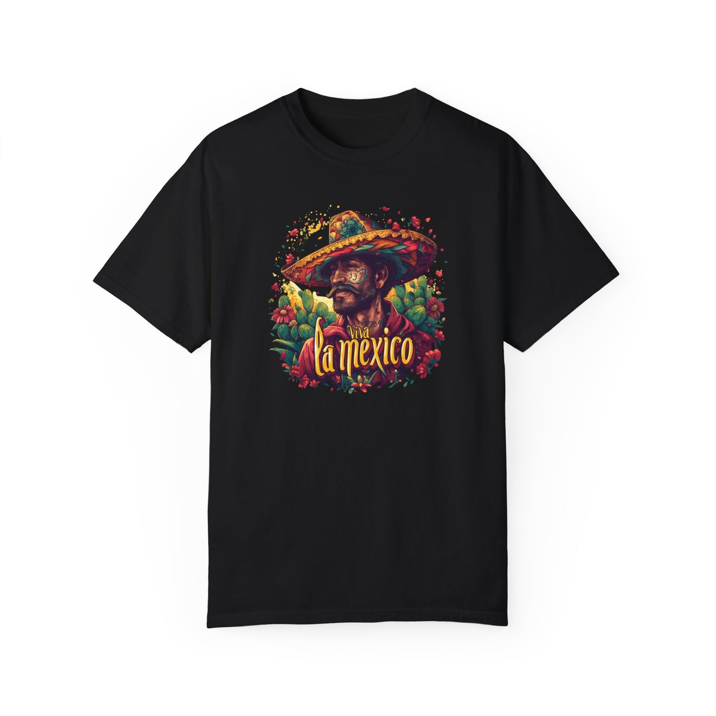 Viva La Mexico Tshirt: Mexican Cowboy Sombrero Graphic Tee, Fiesta Ready Tshirt, Mexican Cowboy in Sombrero Print