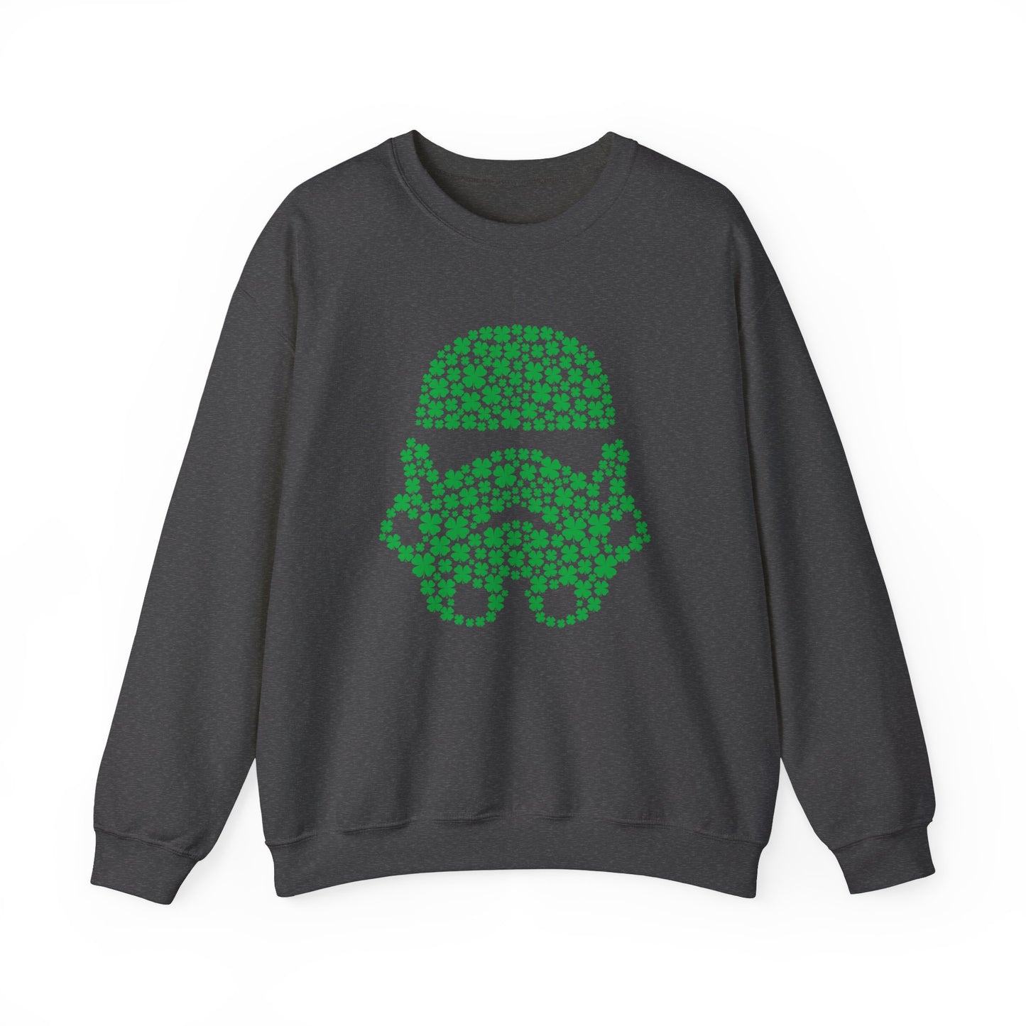 Galactic Love Defender Sweatshirt - Stormtrooper Clover Edition for St. Patrick's Day, St Pattys Day Sweatshirt, Four Leaf Clover Sweater