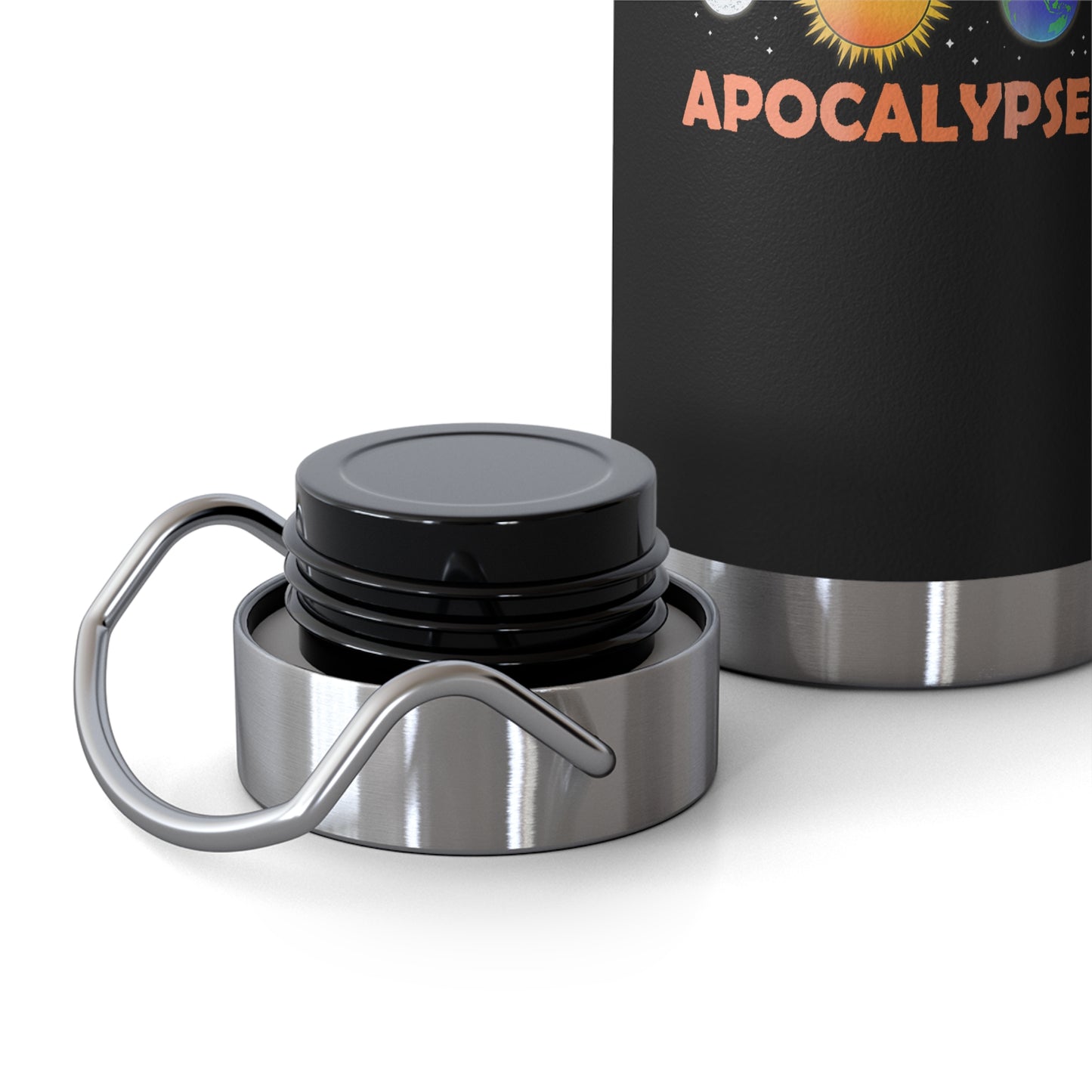 Lunar Laughs: Apocalypse Edition 22oz Insulated Copper Bottle, Sassy Spin on Solar, 22oz Copper Vacuum Insulated Bottle