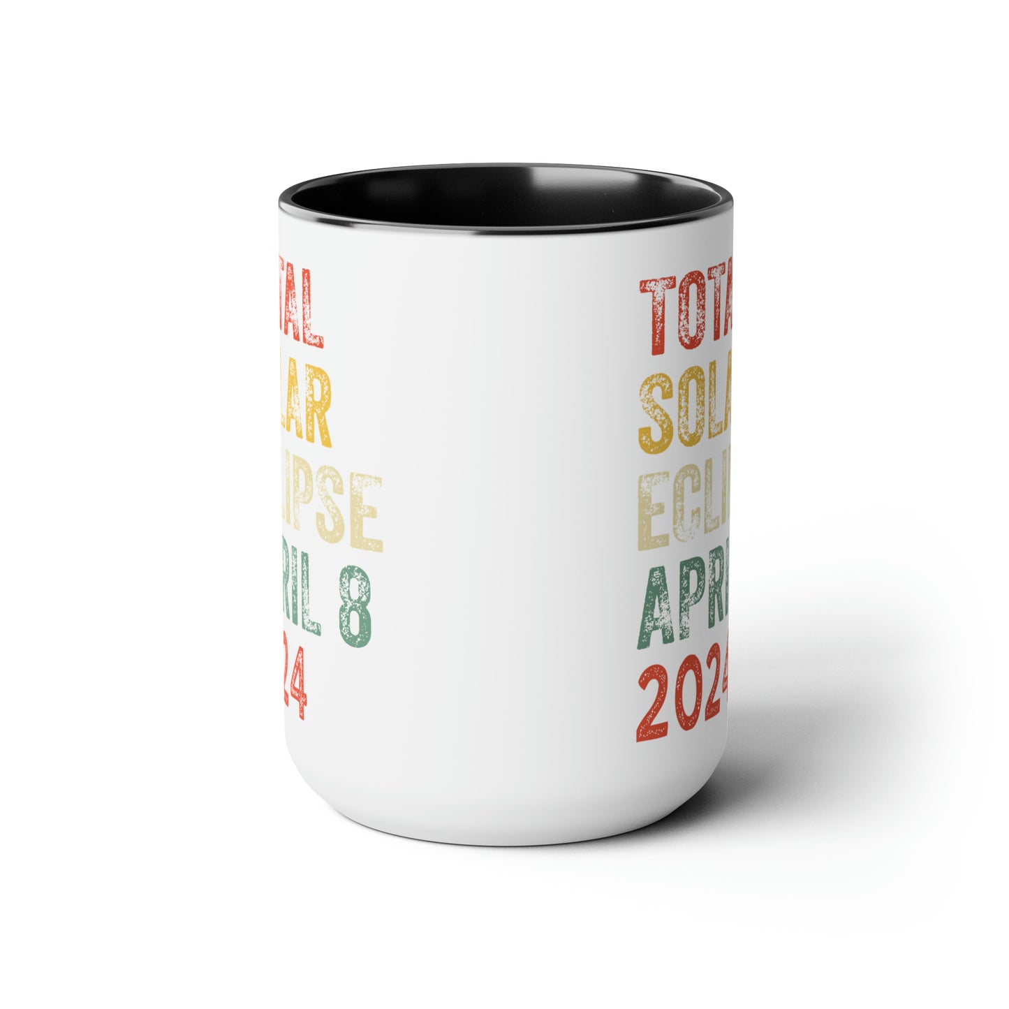 Collectible 15 oz Mug for Solar Eclipse Enthusiasts, Vintage Style - Total Solar Eclipse April 8 2024, Total Solar Eclipse April 8 2024 Mug