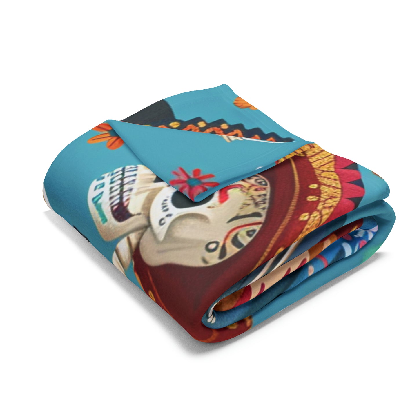 Colorful Skeletons Celebration Fleece Blanket - Perfect for Cinco de Mayo & Day of the Dead, Colorful Skeletons Celebration blanket