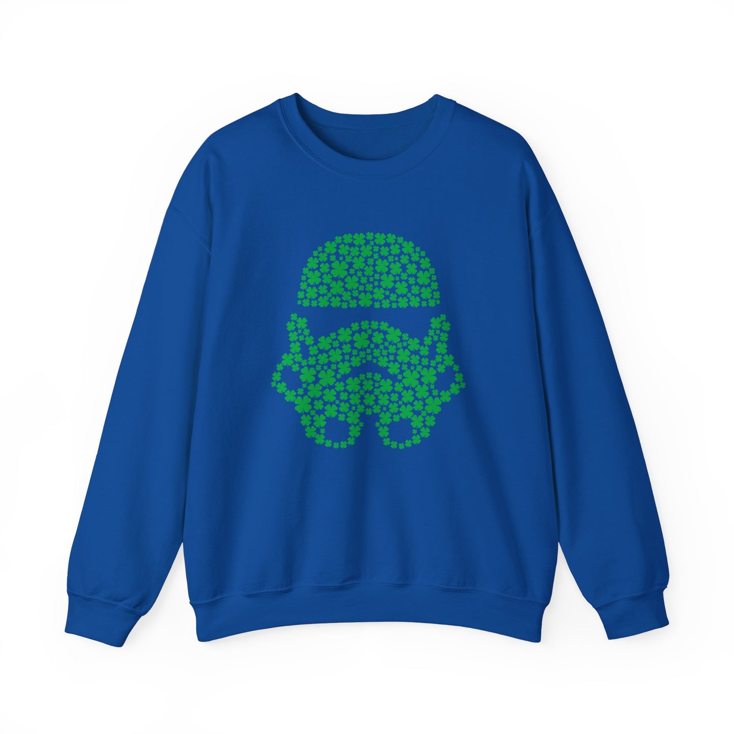 Galactic Love Defender Sweatshirt - Stormtrooper Clover Edition for St. Patrick's Day, St Pattys Day Sweatshirt, Four Leaf Clover Sweater