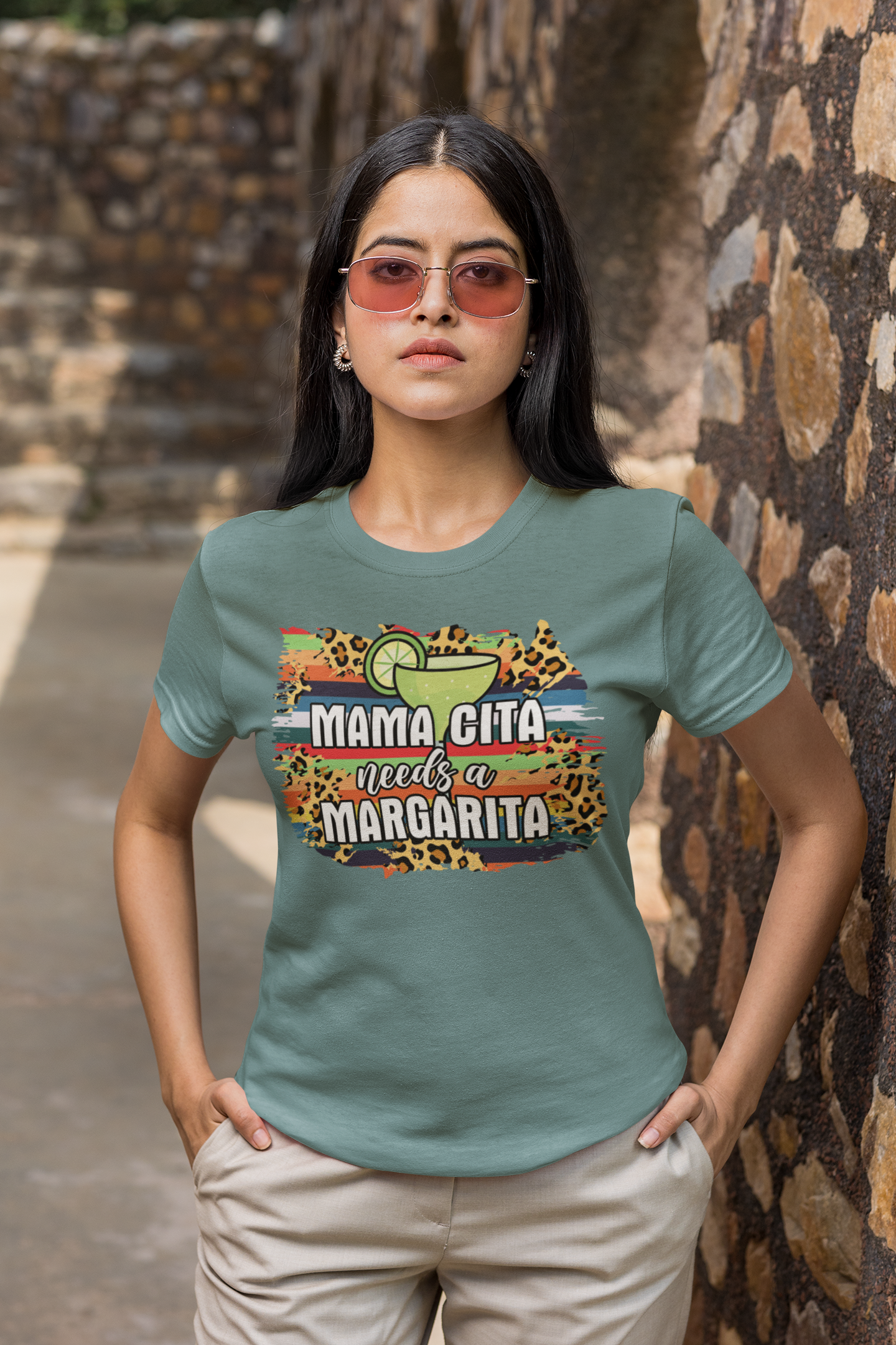 Buffalo Plaid Mamacita Needs a Margarita Graphic Tee - Fun Graphic with Margarita Illustration, Margarita Lover Gift